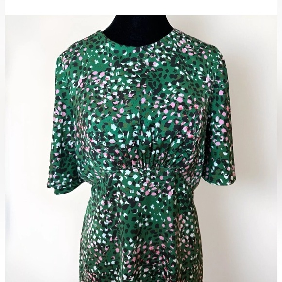Topshop Dress Size 8 Pink Green Cutout Back Party Girly Wedding Guest Pretty EUC - Picture 4 of 10